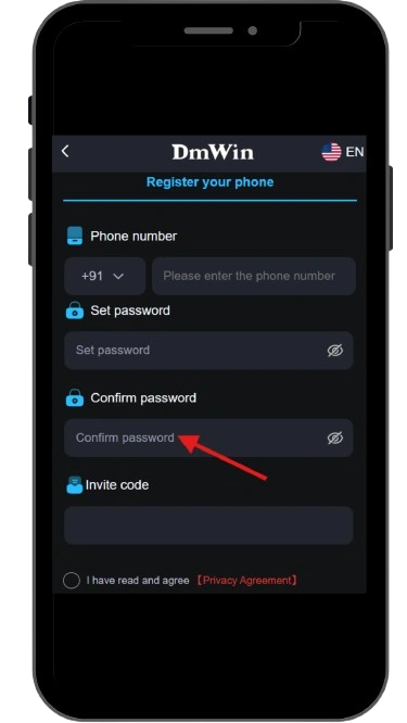 Confirm password